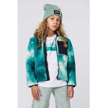 Jacheta din fleece cu model tie-dye