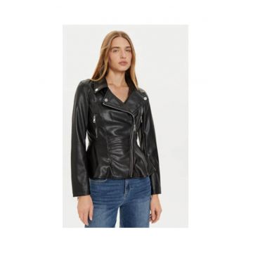 Jacheta din piele ecologica cu buzunare