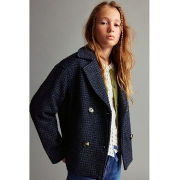 Jacheta din tuid cu doua randuri de nasturi