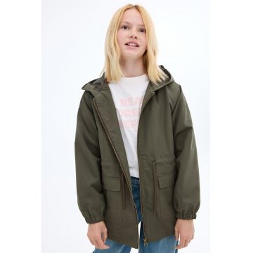 Jacheta parka cu gluga