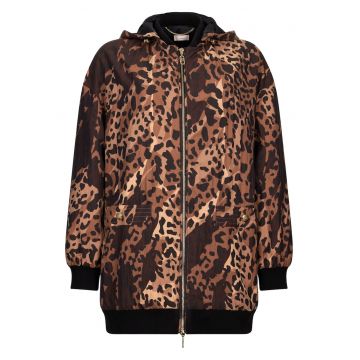 Jacheta supradimensionata cu animal print