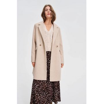 Palton Bej -  lungi - Bej