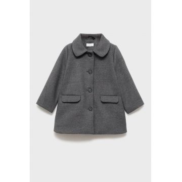 Palton cu buzunare cu clapa - Gri cenusiu