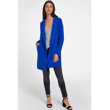 Palton regular fit uni - Albastru royal