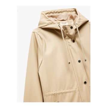 Pelerina de ploaie din piele ecologica - Bej