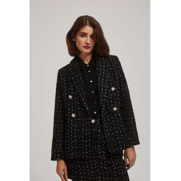 Sacou cu doua randuri de nasturi - Negru