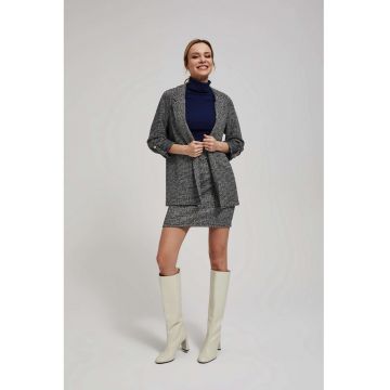 Sacou cu Maneci Rulate - Negru