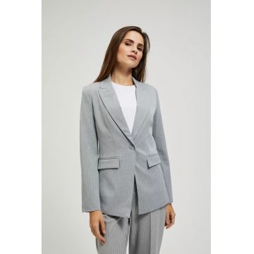 Sacou gri cu dungi - cu un singur rand de nasturi - Gri