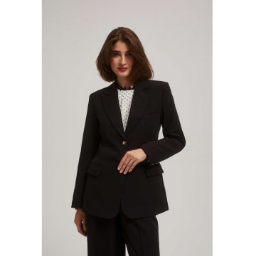 Sacou negru cu un singur rand de nasturi - Negru