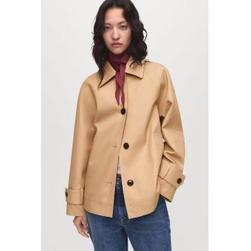 Trenci scurt supradimensionat - Bej