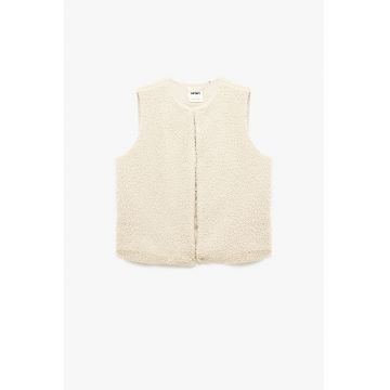 Vesta de blana shearling sintetica