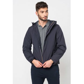 Geaca slim fit impermeabila cu vatelina si gluga Jack