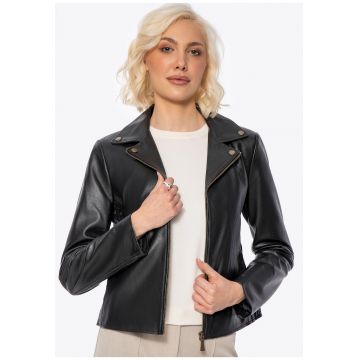 Geaca de piele -  piele naturala - neagra