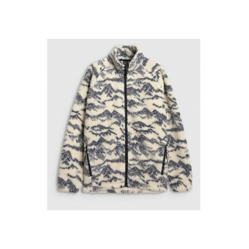 Geaca sport unisex  Polar Sherpa - crem - oversize - marime