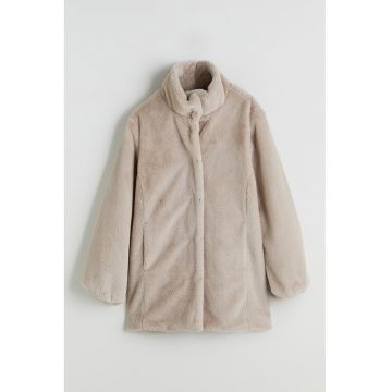 Haina scurta de blana sintetica Grace - Bej