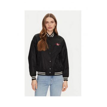 Jacheta bomber pentru femei - 100% poliamida - neagra -