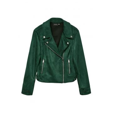 Jacheta dama -  verde - piele ecologica
