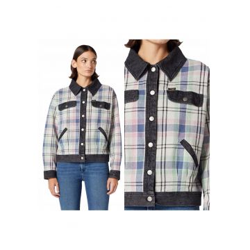 Jacheta De Tranzitie -  Check N Dnm Jkt - Croiala Regulara - Inchidere: Capse - Compozitie Material: 100% Bumbac - Numar De Buzunare: 4 - M - Albastru - 1 Bucata