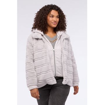 Jacheta din plus cu gluga