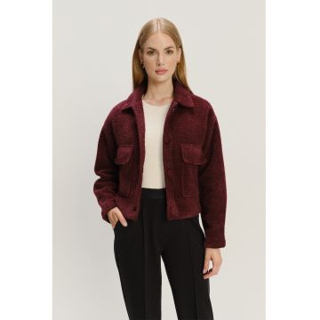 Jacheta din tuid cu buzunare aplicate