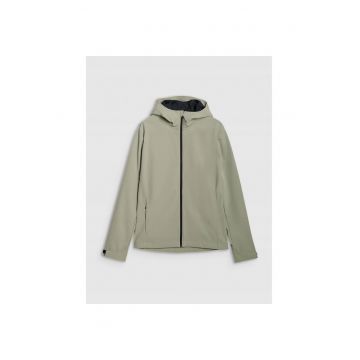 Jacheta softshell barbati  masliniu/kaki - membrana NeoDry 5000 - gluga reglabila - 2 buzunare cu fermoar