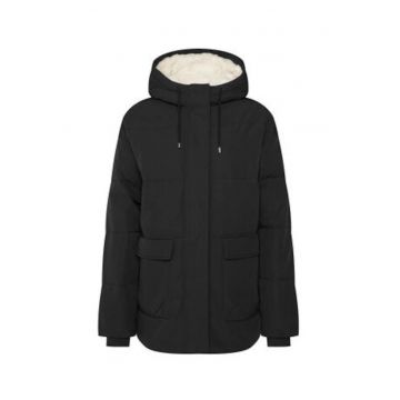 Palton de iarna Dama -  negru - poliester/bumbac