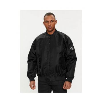 Geaca bomber barbati -  negru - 100% poliamida reciclata -