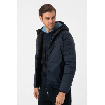 Geaca cu gluga si model reversibila Strek