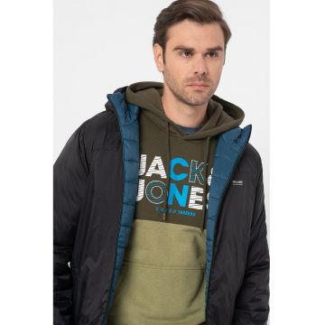 Geaca cu gluga si model reversibila Strek