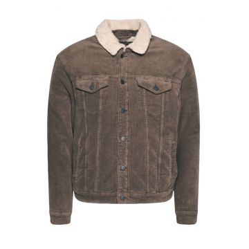 Geaca cu guler clasic si buzunare -