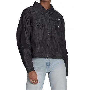 Geaca dama  bumbac - maneci detasabile - doua buzunare - negru -