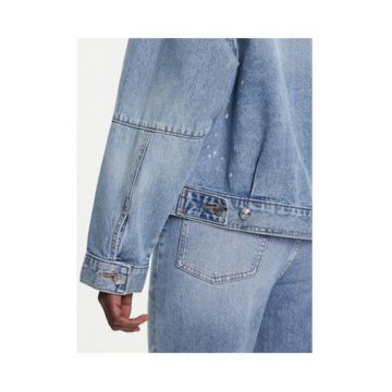 Geaca de blugi pentru femei -  Albastru - 100% bumbac -