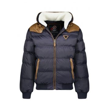 Geaca scurta uni cu aspect matlasat -