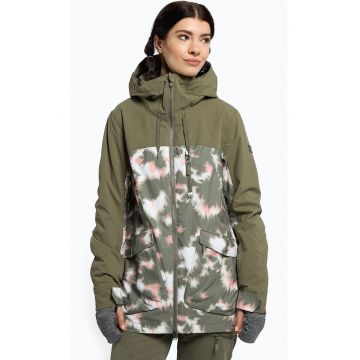 Geaca snowboard dama.  Poliester - Verde