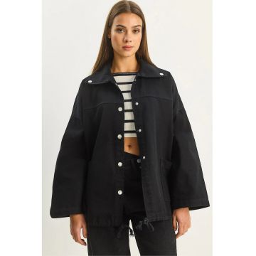 Geaca supradimensionata - Bianco Lucci - denim - negru -
