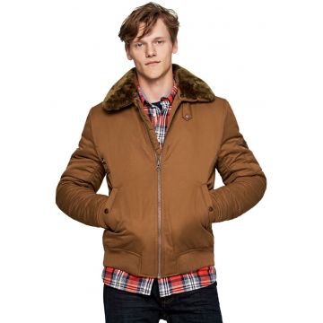 Jacheta barbati -  Bumbac/Nylon - Maro -