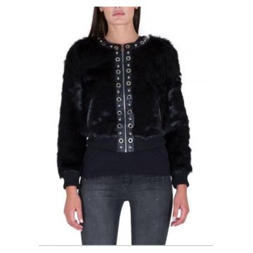 Jacheta dama -  Acril - Negru -