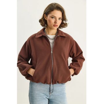 Jacheta dama - HiCCUP - Textil - Maro castaniu