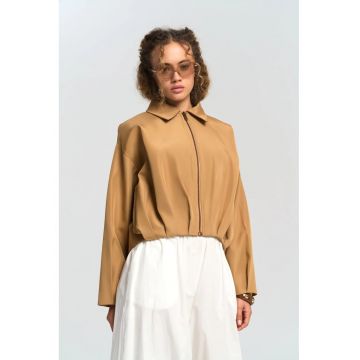 Jacheta dama -  Textil - Maro camel