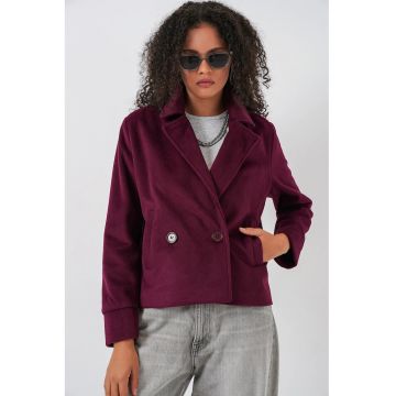 Jacheta dama -  Textil - Rosu Burgund -