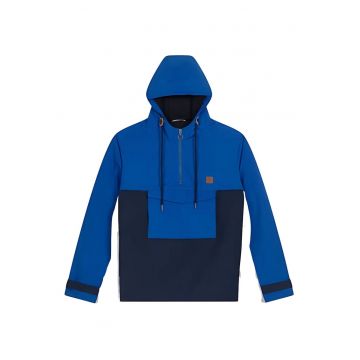 Jacheta de iarna pentru barbati -  Dourdan - albastru - poliester - cu gluga - buzunare -