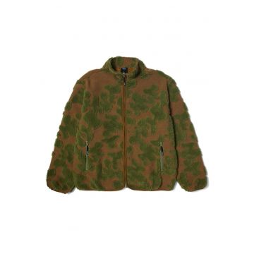 Jacheta din fleece cu model abstract -