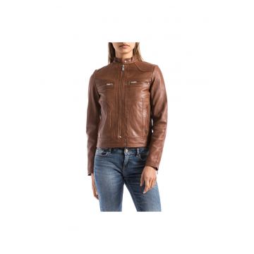 Jacheta din piele ecologica  Madeira - Regular fit - Maro