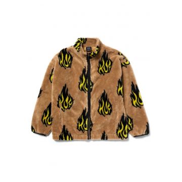 Jacheta Flamin Sherpa Fleece cu fermoar -