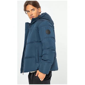 Jacheta matlasata barbati -  bleumarin - din poliester