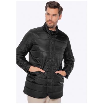 Jacheta matlasata -  neagra - nailon