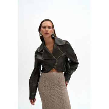 Jacheta pentru dama -  Textil - Gri carbune