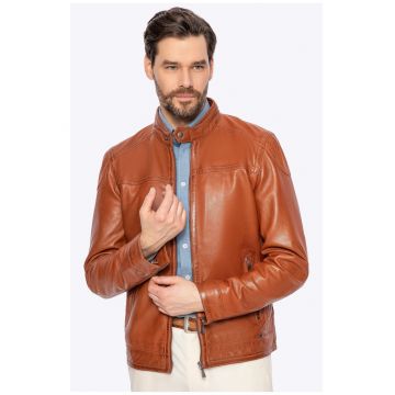 Jacheta  piele naturala - maro