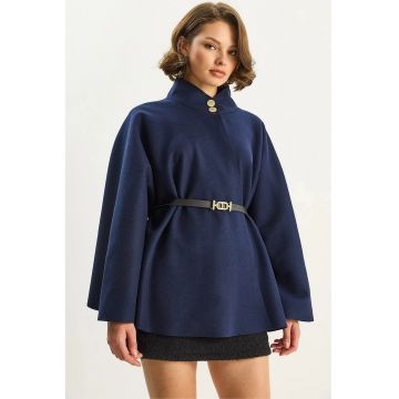 Paltoane -  Femei - LUCCI Teksturime palto e butonencar phandlo - Albastru marin -