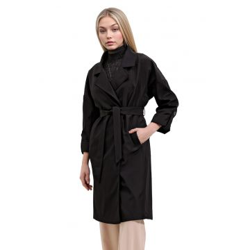 Trenci dama -  Textil - Negru -